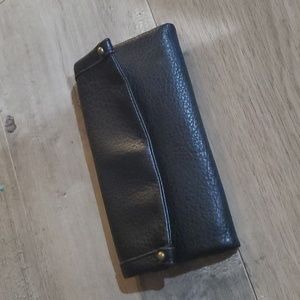 Black leather wallet/clutch